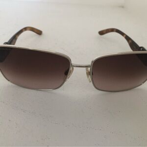 Burberry Gold and Brown Sunglasses